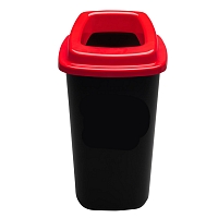 Plastový koš na tříděný odpad, 90 l, červená